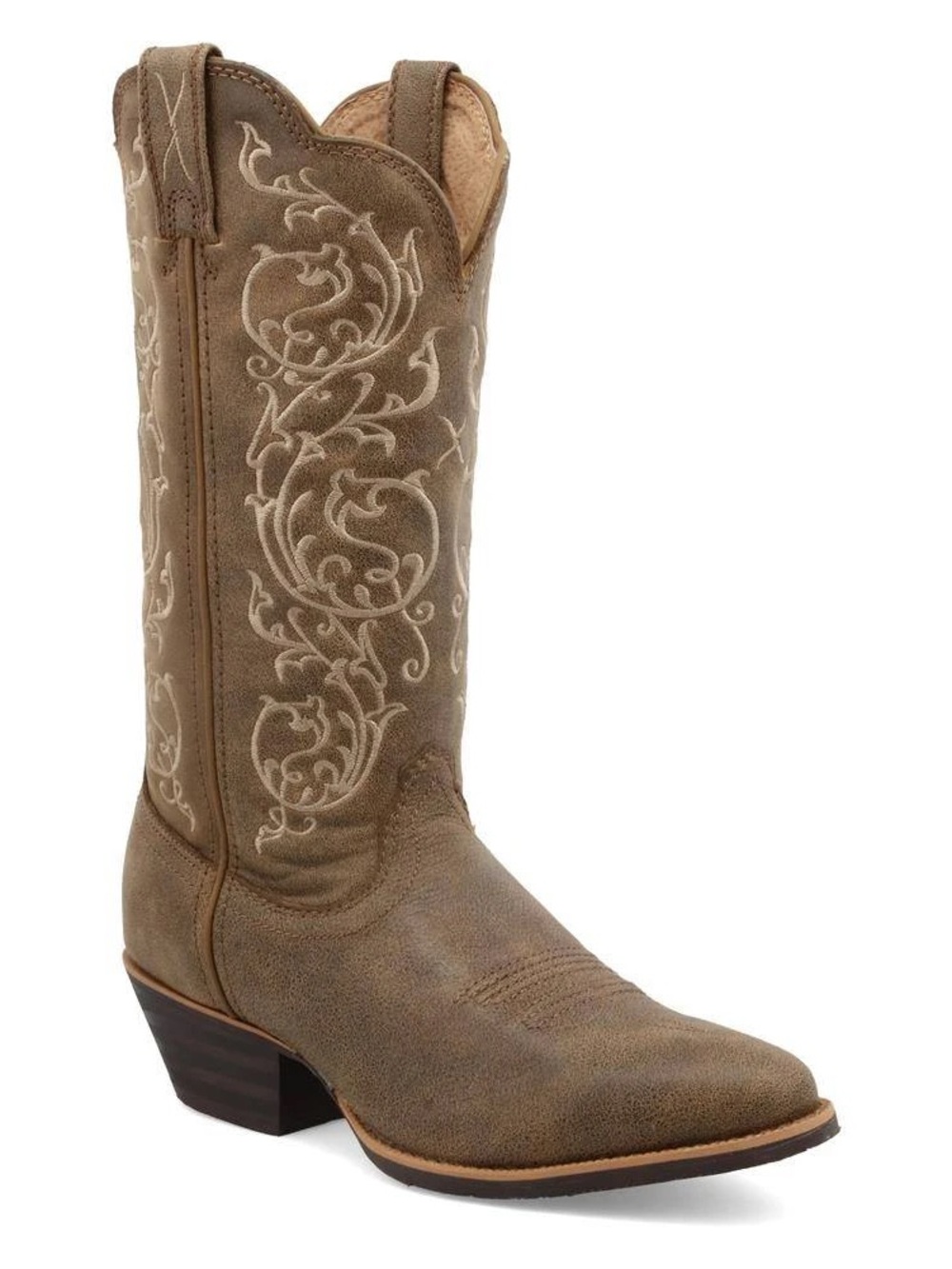 Twisted X Bomber Brown Leather Western Cowboy Boots R Toe Women’s Size 7.5
